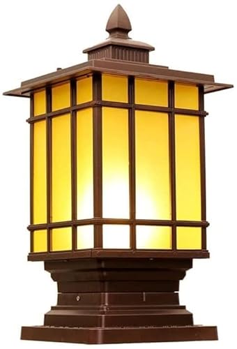 WQHPLMD Luz de Pila Estilo Rético-Industrial Exterior Altura de Portal Iluminación Exterior Resistentemente Aproved Jardín Y Terraza Luz Exterior Suelo Casa