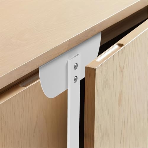 Seguro metálico plegable para puertas, doble cara, ajustable, para armarios, protección infantil, seguridad para el hogar miniatura 6