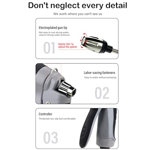Pressure Washer, Power Jet High Pressure Gun, Power High-Pressure Cleaner for Every Garden Hose, My Garden Friend Pressure Washer, for Garden Watering/Car Washing, with Accessories (1 Pack + Bottle) - Image 4
