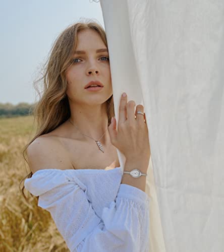 Elegant Diamond-Accented Silver Bracelet Watch for Women – Waterproof Analog Timepiece Perfect for Gifting and Everyday Wear - Image 7