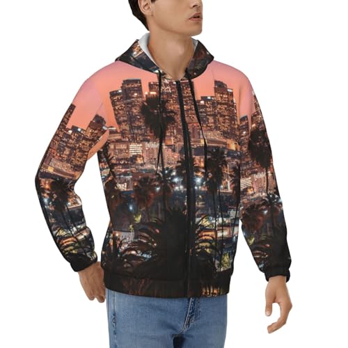 Sweatshirt Los Angeles pour vos sorties décontractées veste zippée épaisse en taille S-3XL