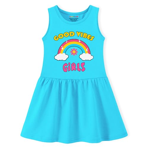 Image of Trampoline Girls Midi Dress Combo | Half Sleeve Cotton Dresses with Fun Prints | Soft & Stylish Everyday Outfits for Kids | Pack of 2