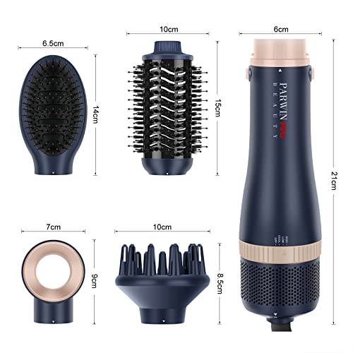 Miniatura 8 de Juego De Cepillo De Aire 4 En 1, Parwin Pro Beauty Set De Cepillo Secador De Pelo, Con 4 Cabezales Para Secar, Moldear, Alisar Y Dar Volumen, Cepillo Secador Cuidado De Iones, 1000w