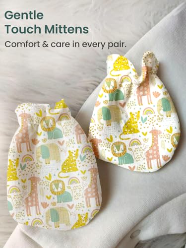 Image of POLKA TOTS Newborn Baby Products Gift Set | Pure Cotton Baby Clothing & Essentials Set | 10pc Unisex Kit for Newborn & Ideal Baby Shower Gifts for mom to be | New Born Baby Clothes 0-3 Months