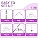 FINCOME Gymnastics Bar for Kids with Gymnastics Rings, Height Adjustable Gymnastics Horizontal Bar, Foldable Bar Gymnastics Equipment for Home Room Indoor Outdoor Training, Gymnastic Bar Light Purple