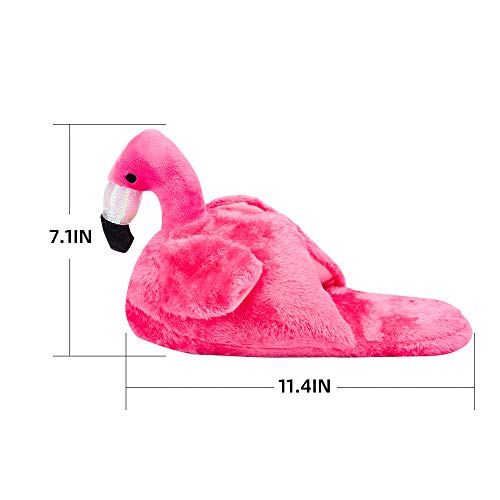 Flamingo Indoor Slippers for Women and Girls - Cute Animal Slippers with Memory Foam and Cotton - Soft, Cozy, Warm Home Shoes2