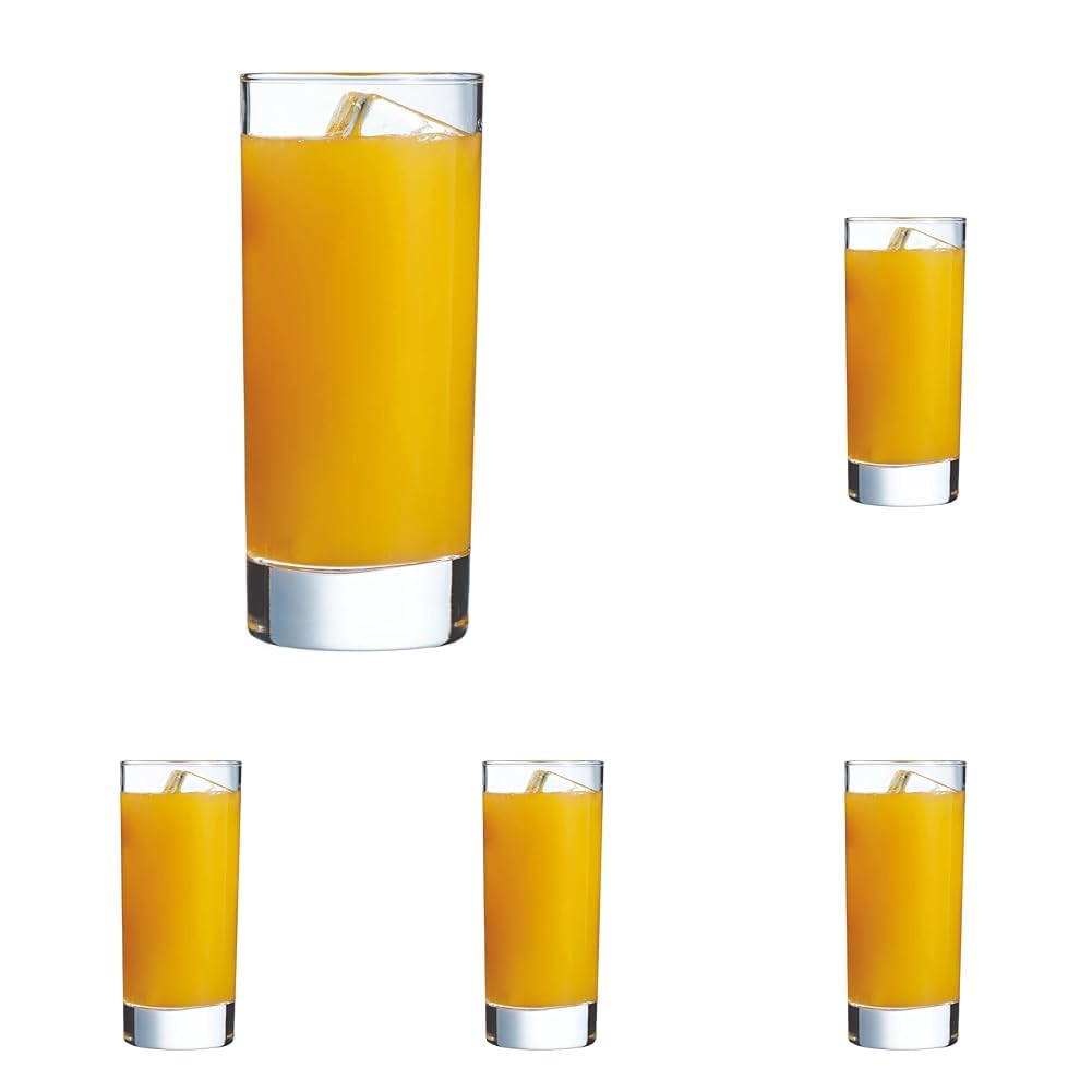Arcoroc - Kollektion Island – 6 Gläser hoch 29 cl aus Glas – Professioneller Einsatz – ideal für Longdrinks – verstärkte Verpackung (Packung mit 5)