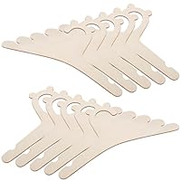 10 Pcs Baby Hangers, Wooden Baby Coat Hangers with Cute Bear Ears, Cute Toddler Infant Children Kids Clothes Hanger, Non Slip Coat Hanger for Toddler Kids Clothes and Pants