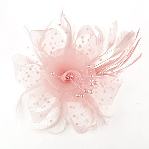 Dreshow Fascinators Hat Flower Mesh Ribbons Feathers On A Headband And A Clip Tea Party Headwear For Girls And Women #TOP6