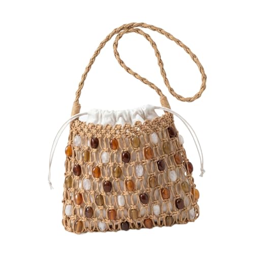 Sac tissé pour femme, sac à main tendance chic pour la plage et le shopping