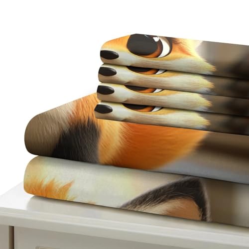 Housse de Couette Renard 3D Super King en Microfibre de Qualité