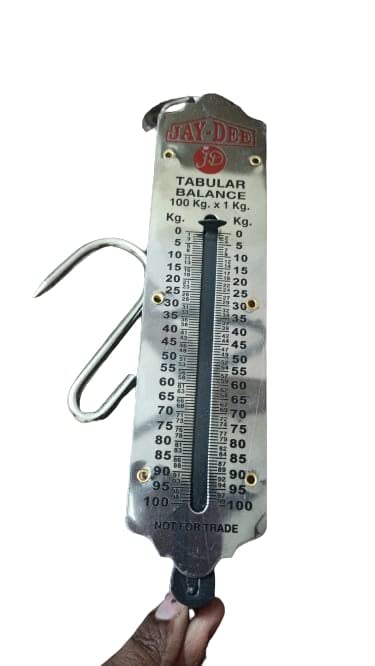 Crystal zone 100 Kg SS body heavy Portable Handy Pocket Spring Balance Luggage Weighing Scale and Hook-image-8