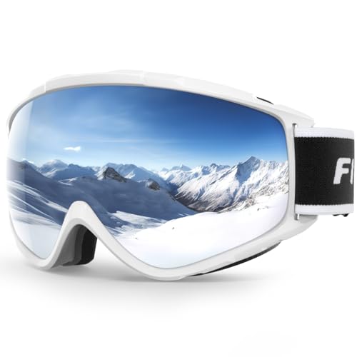 findway Ski Goggles OTG - Over Glasses Snow/Snowboard Goggles for Men, Women & Youth - 100% UV Protection