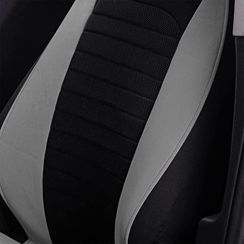 CGEAMDY Car Seat Covers, 2 Pcs Front Car Seat Protectors, Breathable Waterproof and Non-Slip Car Seat, Compatible with Cars, SUVs and Trucks (Grey) - Image 5