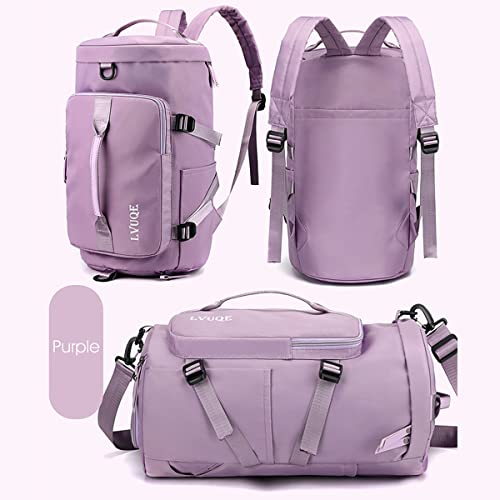 Sport gym bag,duffel bag with shoe compartment foldable training handbag for men and women – sport travel bag overnight weekend shoulder weight dry bag -Waterproof Dry Wet Separated Gym Bags2