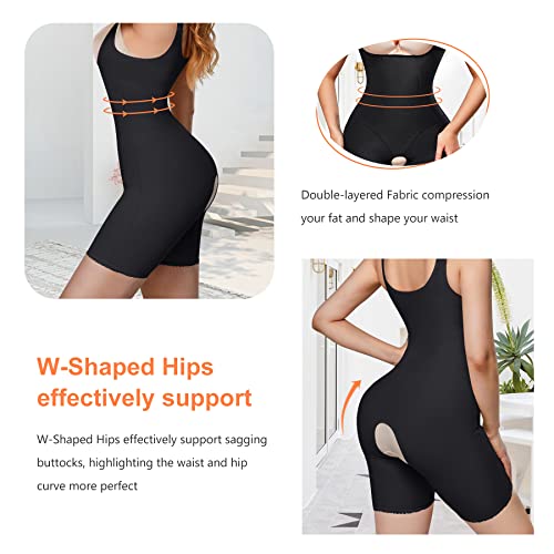 Wonderience Full Body Shaper for Woman Bodysuit Waist Trainer Cincher Corset Tummy Control Thigh Slimmer Shapewear3