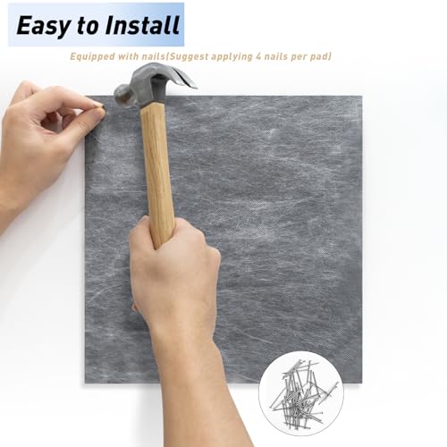 【Soundproofing PRO】Pacote com 12 almofadas à prova de som de vinil carregadas em massa de 1/20.3 cm