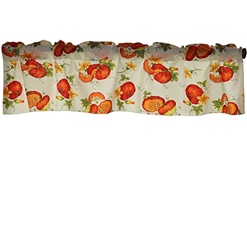 Zen Creative Designs Pumpkins Fruits Cotton Window Valance Home Décor Bedroom Nursery Kitchen Window (58