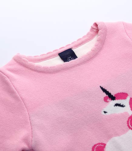 Julerwoo Girls Unicorn Sweater Dress Garden Party Jesery Winter Casual Dress3