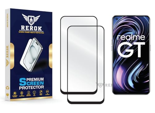 Image of Gorilla Tempered Glass Screen Protector Compatible with Realme GT 5G [Pack of 2] | Edge-to-Edge, Bubble-Free, Case Friendly, Easy Installation Kit