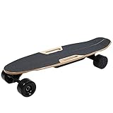 XJCX Monopatín Eléctrico, Eléctrico Longboard con Control Remoto Mando a Distancia, Arce de 8 Capas Velocidad Máxima de 15.5mph Carga Máxima de 221 Libras Longboard, Doble Accionamiento Cuatro(#4)