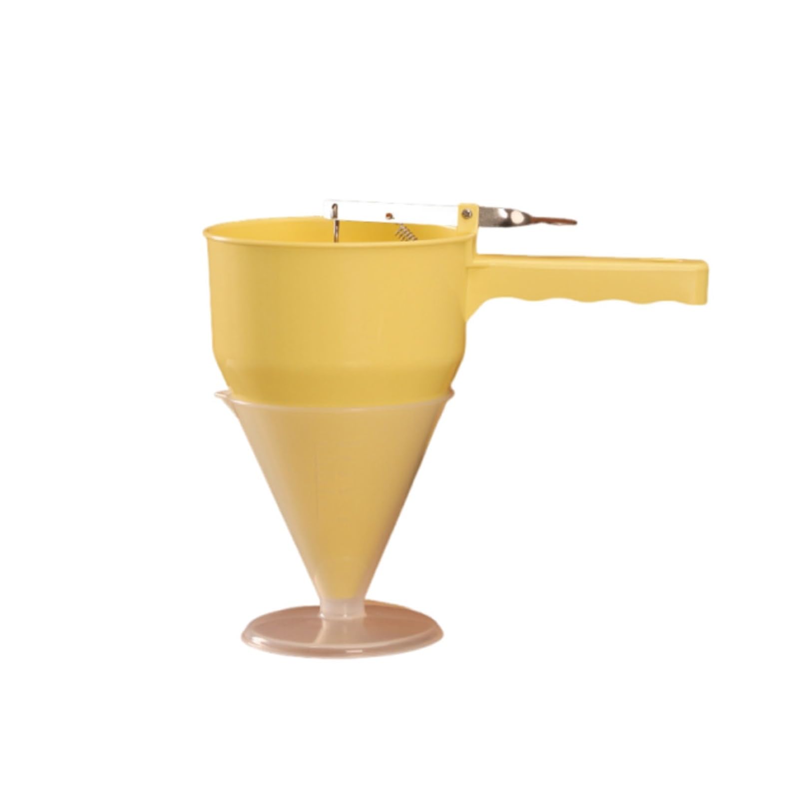 Embudo de cocina fácil de usar con dosificador de masa regulable para verter sin goteos