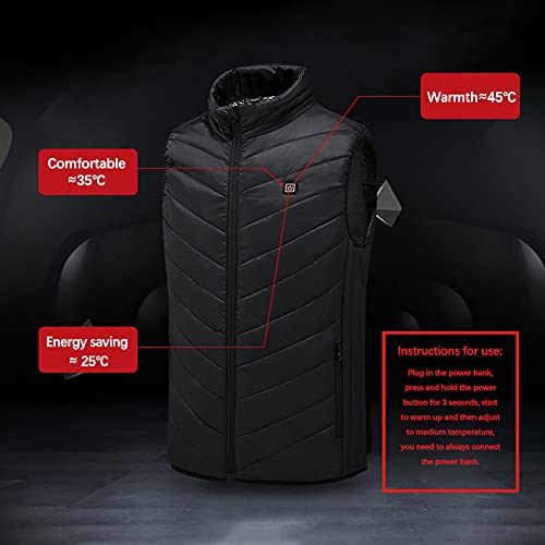 Changxi Casaco de aquecimento USB externo Colete de inverno Roupa térmica elétrica flexível Pesca Ca