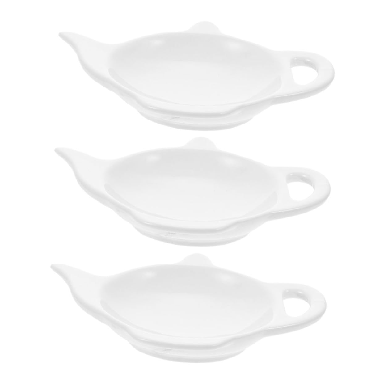 IMIKEYA 3pcs Teapot Shaped Tea Bag Holder Set Elegant for Used Tea Bags Spoon Rests and Seasoning Dishes Versatile Kitchen Accessories and Gatherings
