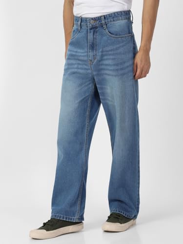 Image of Urbano Fashion Men Mid Rise Loose Jeans