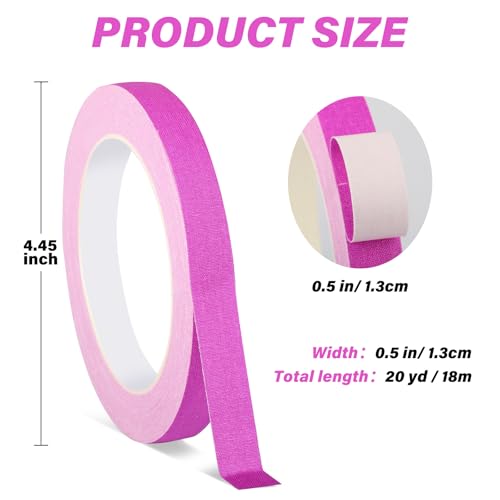 Image of GEYYANG Spike Tape, Purple Fluorescent Gaffers Tape 1 /2 inch x 20 Yards, Black Light UV Reactive, Multipurpose Fluorescent Spike Tape for Stage Marking, Party and Art Crafts
