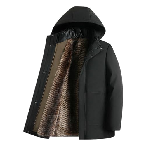 Veste d'hiver rembourrée homme blouson chaud épais avec capuche