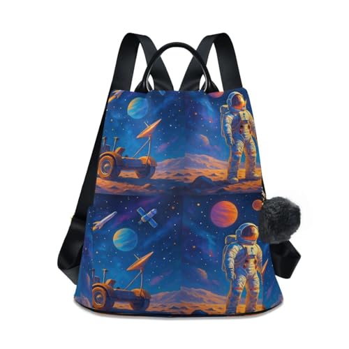 Sac à dos femme Astronaute Lunar Moons avec ouverture dorsale anti-vol pour voyage et sorties