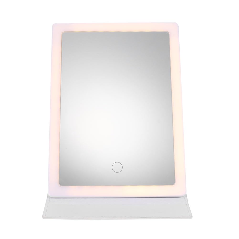 Miroir de Maquillage LED Pliable Lumineux d’Intérieur pour Femmes Actives