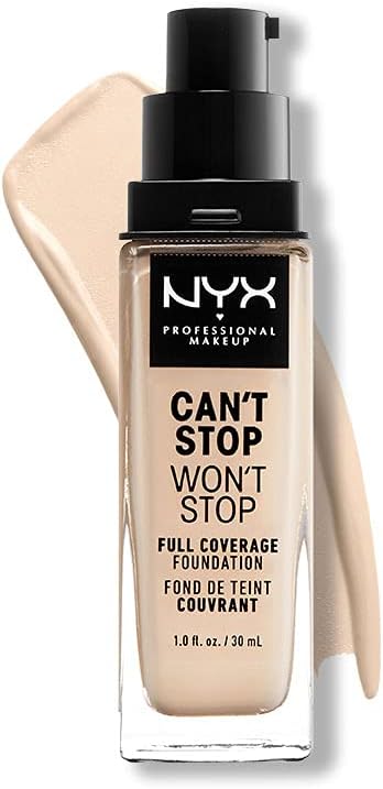 NYX PROFESSIONAL MAKEUP Can'T Stop Won'T Stop Foundation, 24H Full Coverage Matte Finish - Pale