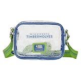 Features: Clear PVC crossbody bag with faux leather (polyurethane) trim, adjustable crossbody strap, applique, debossed, enamel zipper charm, and printed details Dimensions: 7.5"W x 5.5"H x 2.5"D (19 cm W x 14 cm H x 6.3 cm D) This is an officially l...