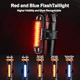 Super Bright 6 LED Bike Lights, 6400mAh USB C Rechargeable Bicycle Lights, Bike Lights Front and Back, Red/Blue Bike Taillight, Power Bank Function, IPX6 Waterproof & Aluminum Alloy for Road Mountain - Image 4