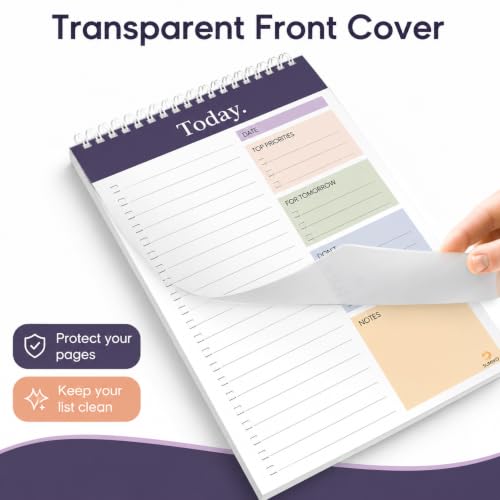 Image of AccuPrints (7 x 10 inch To Do List Notepad - Daily Planner Undated 50 Sheets /100 Pages | Planning Memo Pad | Checklist Productivity Note Pad for Work and Personal Organized