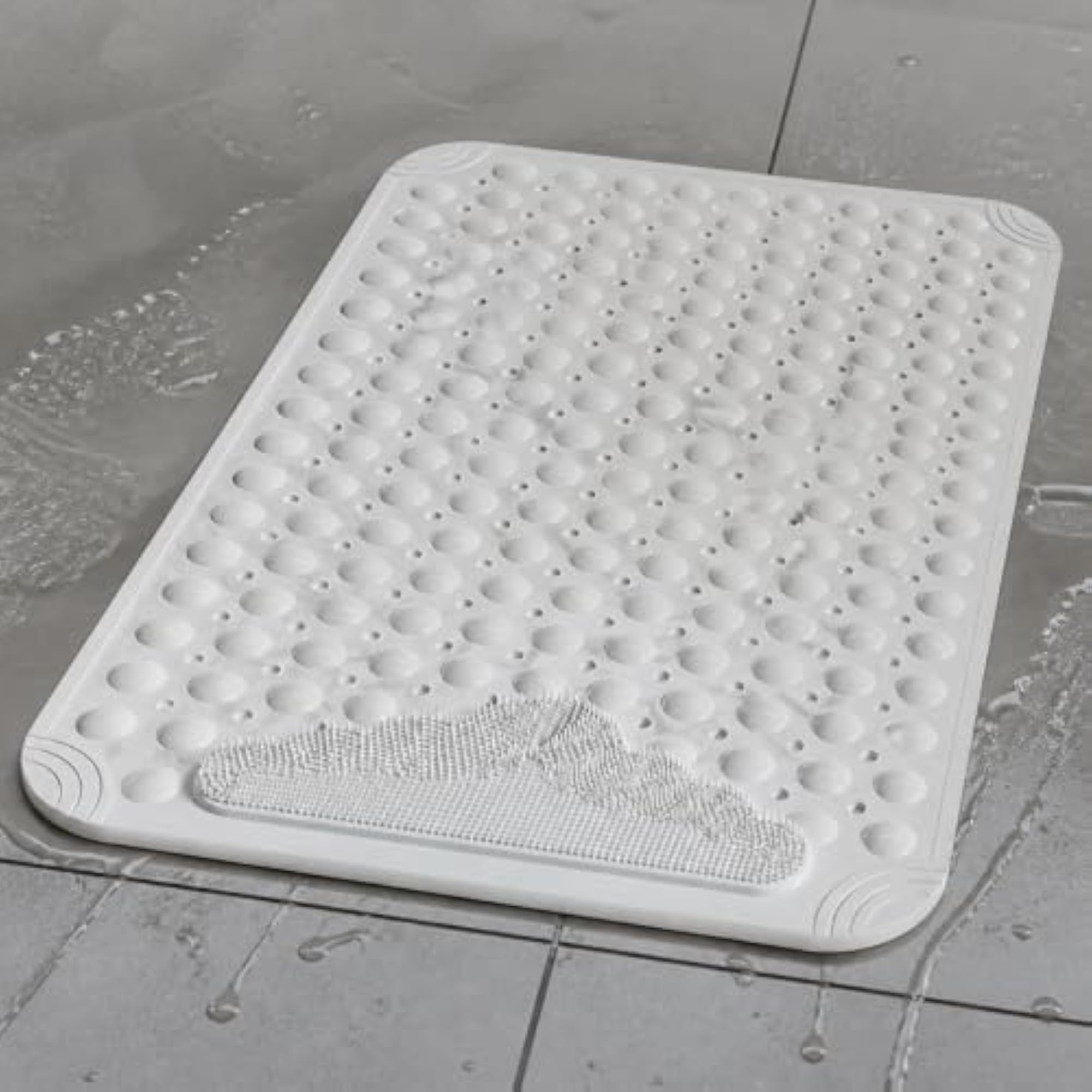 Cloud-Shaped Non-Slip Bath Mat with Suction Cups, 80x80cm