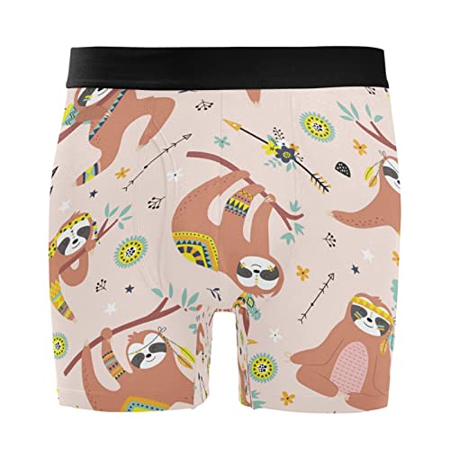 Calzoncillos bóxer para hombre con perezosos de dibujos animados pack de 2 de ropa interior elástica