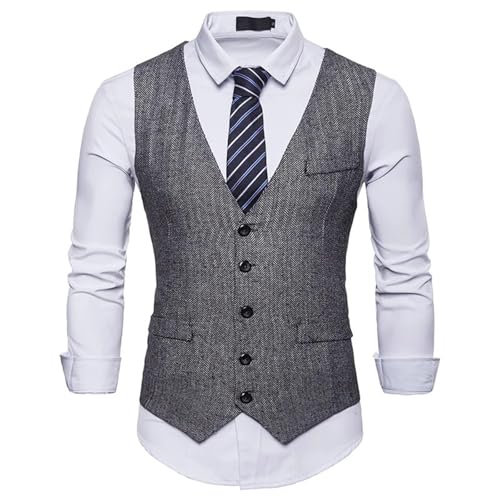 Men's Slim Fit Formal Suit Waistcoat – Fashion Sleeveless Dress Vest For Wedding & Business3