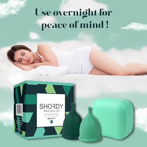SHORDY Reusable Menstrual Cups (Small & Large) Set of 2 with Box, 100% Soft Silicone, Copa Menstruelle, Period Cup, Heavy & Light Flow, Feminine Hygiene, Tampons, Pads & Disc Alternative for Women - Image 5