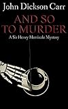 And So to Murder