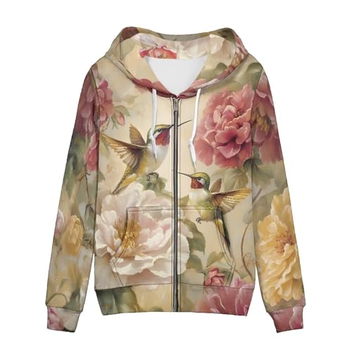 Sweat à capuche zippé pour femme Showudesigns de taille XS à 5XL