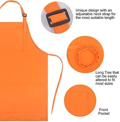 SUNLAND Kids Apron and Hat Set Children Chef Apron for Cooking Baking Painting