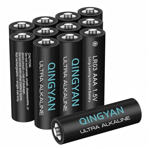 Lot de 12 Piles AAA alcalines Haute Perforemance,1,5 V, durée de Conservation de 10 Ans,Pile AAA jetables performant pour Jouet, Réveil, Lampe de Torche, Clavier Souris et appareils électronique