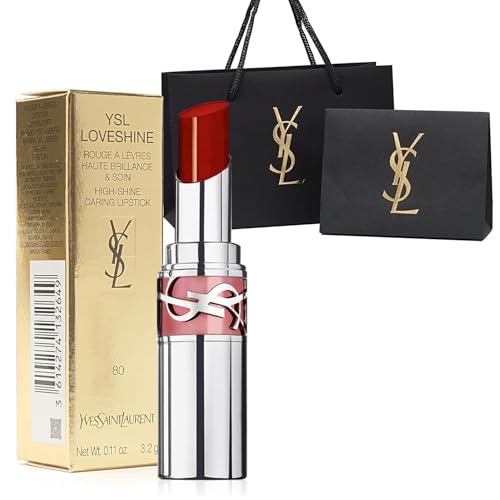 【国内正規品】Yves Saint Laurent イヴサンローラン ラブシャイン リップスティック (#80 グロウイング ラヴァ) 3.2g 口紅 リップ デパコス プレゼント ギフト ショッパー付きのサムネイル