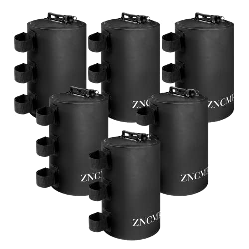 ZNCMRR Canopy Water Weight Bag,132 LBS Water Tent Weights Set of 6 Leg Weights for Pop Up Canopy,Tent,Gazebo,Black