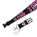 Neck Lanyard Strap for Keychains ID Holder Phones Bags with Quick Release Buckle (PINK-2)