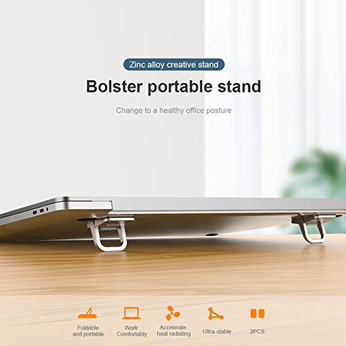 Image of Nillkin Bolster Portable Stand for Your Laptop /MacBook /Mobile Zinc Alloy Hard Heavy Duty Folding Movable Black Color