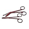 Nurse Bandage Scissors 5.5″ + Suture Stitch Scissors 4.5″ Set of 2 Stainless Steel Shears to Use for Self Adhesive Wrap & Suture Removal, First Aid, EMS Training, Pet Paws Print (Red Paws)